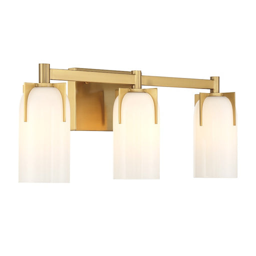 Savoy House Caldwell 3-Light Bathroom Vanity Light, Warm Brass