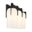 Savoy House Caldwell 3 Light Bath, Matte Black/Etched White Opal