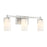 Savoy House Caldwell 3 Light Bath, Satin Nickel/Etched White Opal