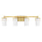 Savoy House Caldwell 4-Light Bathroom Vanity Light, Warm Brass