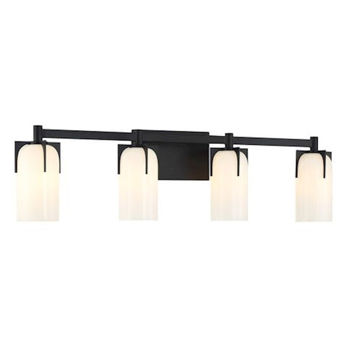 Savoy House Caldwell 4-Light Bathroom Vanity Light, Matte Black