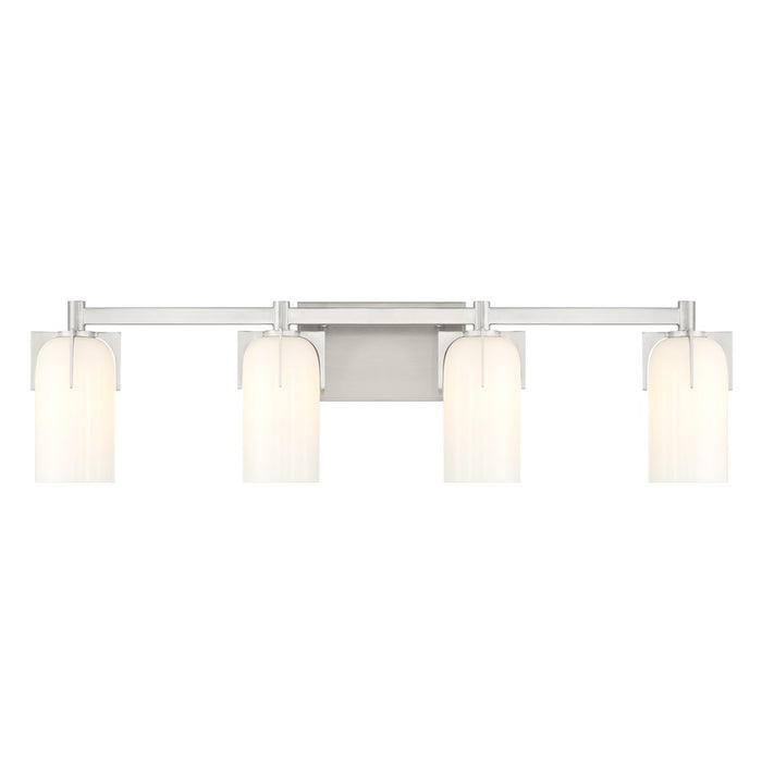 Savoy House Caldwell 4-Light Bathroom Vanity Light, Satin Nickel - 8-4128-4-SN