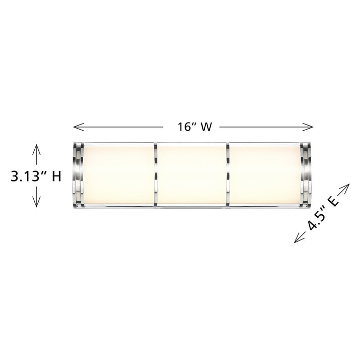 Savoy House Harper LED 16" 16" Bath Sconce, Chrome/White