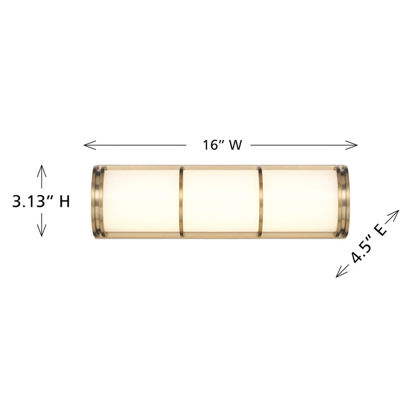 Savoy House Harper LED 16" Bath Sconce, Warm Brass