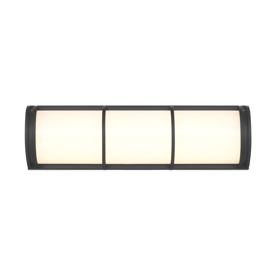Savoy House Harper LED 16" Bath Sconce, White, Matte Black - 8-4204-16-BK