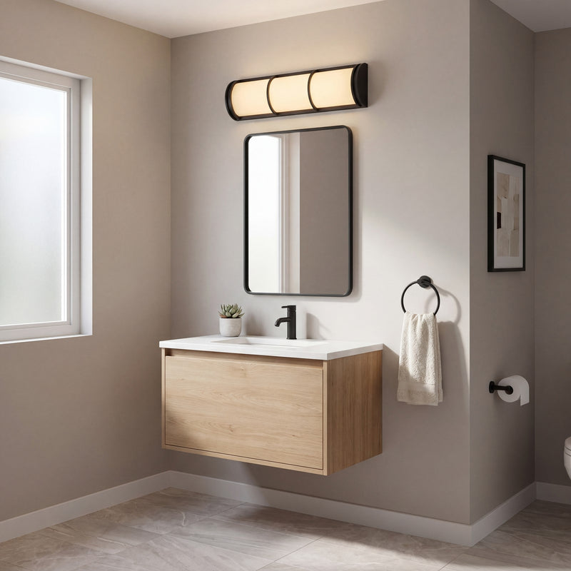 Savoy House Harper LED 16" Bath Sconce, White, Matte Black