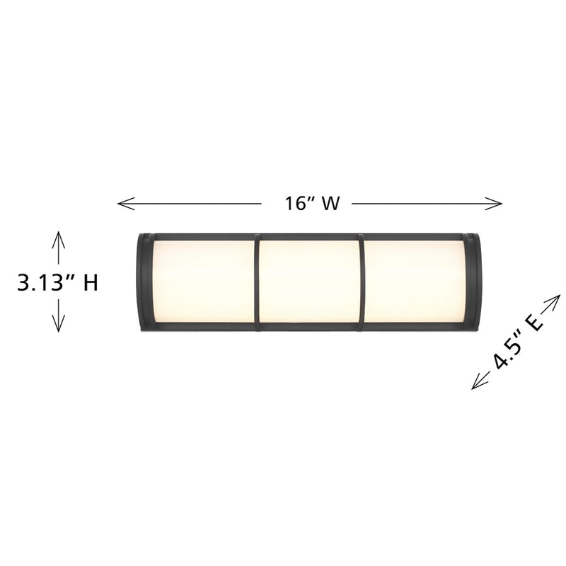 Savoy House Harper LED 16" Bath Sconce, White, Matte Black