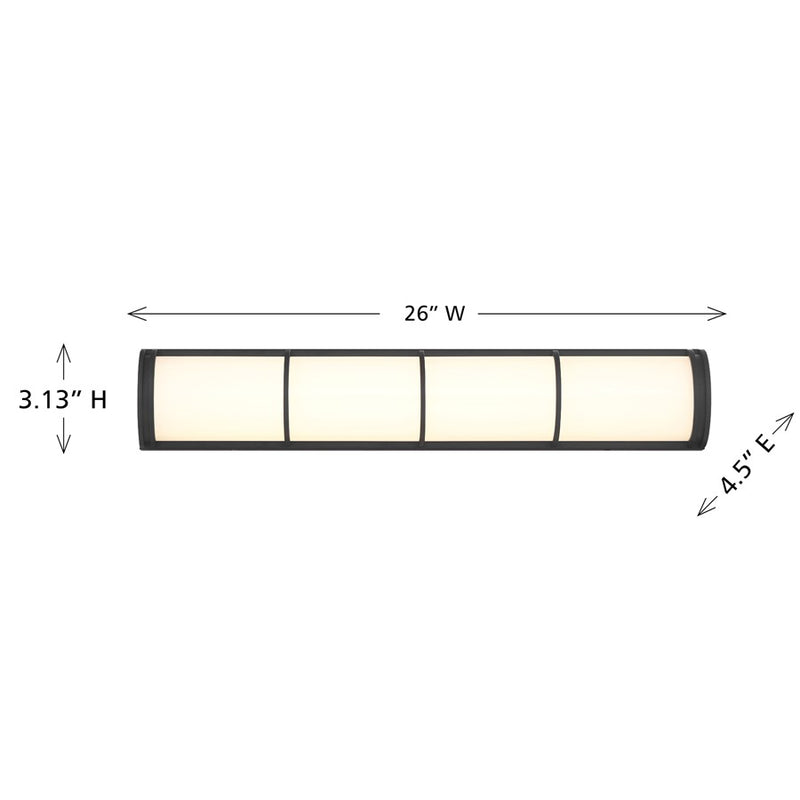Savoy House Harper LED 26" Bath Sconce, White, Matte Black