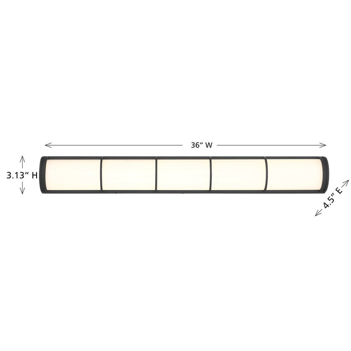 Savoy House Harper LED 36" Bath Sconce, White, Matte Black