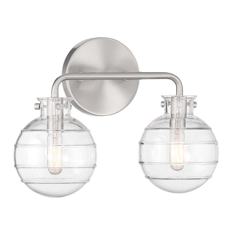 Savoy House Mason 2-Light Bathroom Vanity Light, Satin Nickel