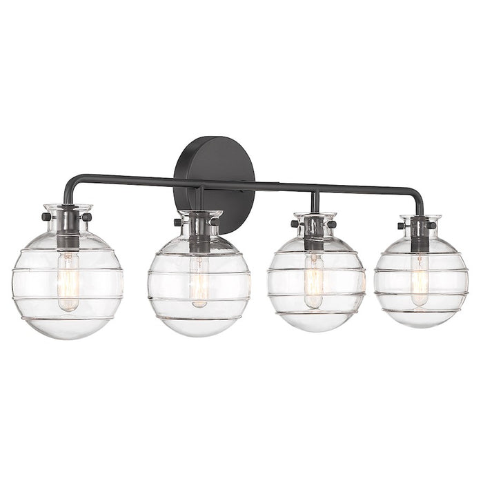 Savoy House Mason 4-Light Bathroom Vanity Light, Matte Black