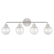 Savoy House Mason 4-Light Bathroom Vanity Light, Satin Nickel - 8-4300-4-SN