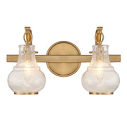 Savoy House Adams 2-Light Bathroom Vanity Light, Warm Brass - 8-4417-2-322