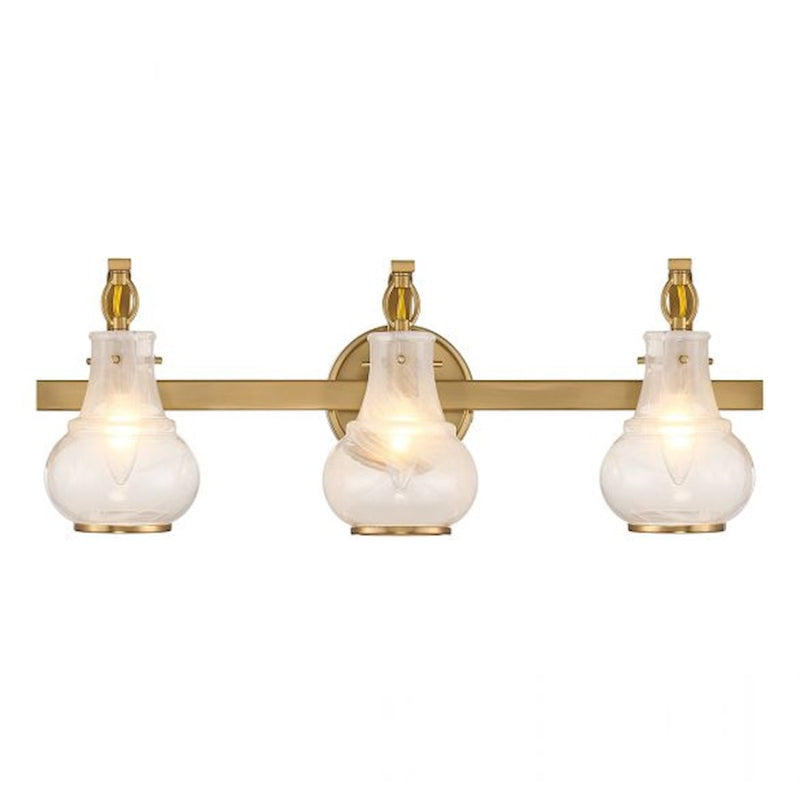 Savoy House Adams 3-Light Bathroom Vanity Light, Warm Brass - 8-4417-3-322