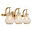 Savoy House Adams 3 Light Bathroom Vanity, Warm Brass/White