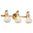 Savoy House Adams 3 Light Bathroom Vanity, Warm Brass/White