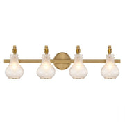 Savoy House Adams 4-Light Bathroom Vanity Light, Warm Brass - 8-4417-4-322