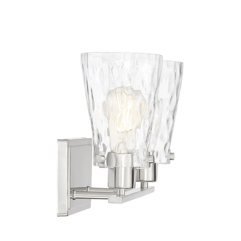 Savoy House Vaughan 2-Light Bathroom Vanity Light, Satin Nickel