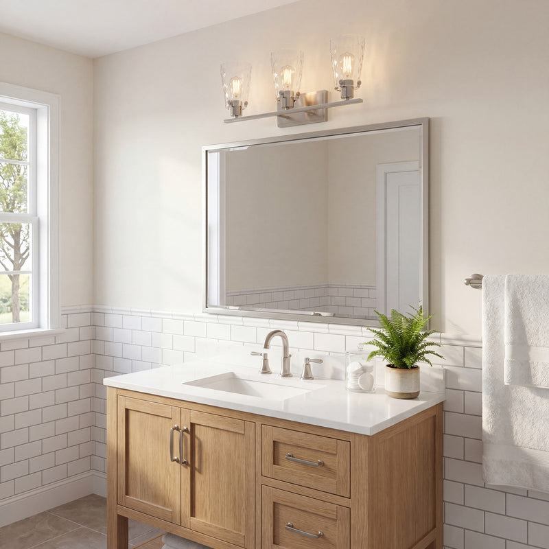 Savoy House Vaughan 3-Light Bathroom Vanity Light, Satin Nickel