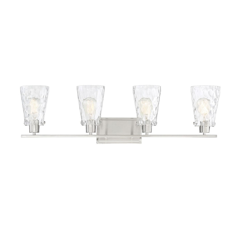 Savoy House Vaughan 4-Light Bathroom Vanity Light, Satin Nickel
