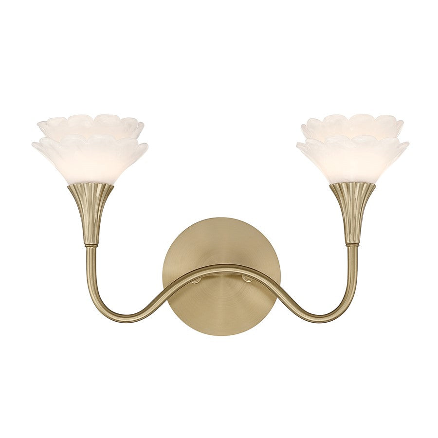 Savoy House Florena 2 Lt Bath Sconce, Noble Brass - 8-5081-2-127