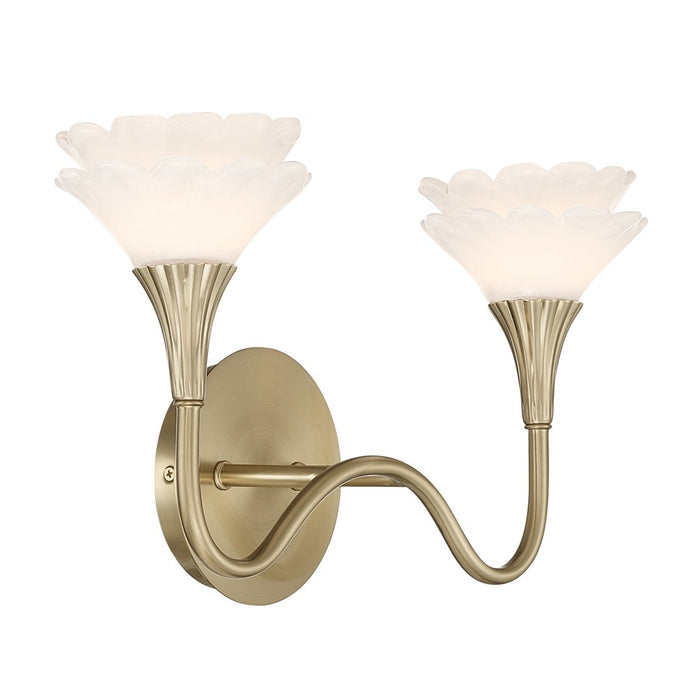 Savoy House Florena 2 Lt Bath Sconce, Noble Brass