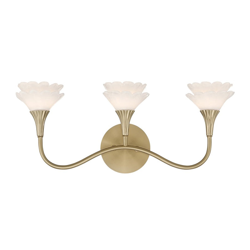 Savoy House Florena 3 Lt Bath Sconce, Noble Brass