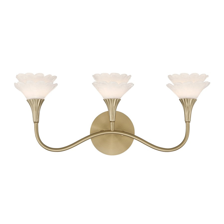 Savoy House Florena 3 Lt Bath Sconce, Noble Brass - 8-5081-3-127