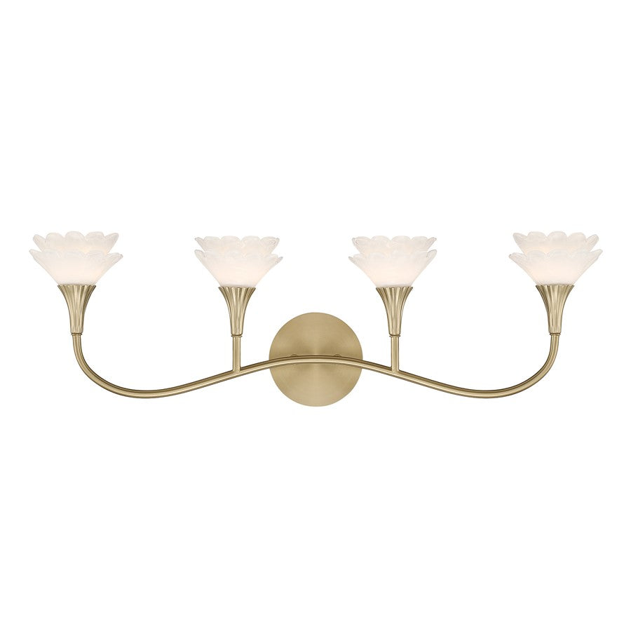 Savoy House Florena 4 Lt Bath Sconce, Noble Brass - 8-5081-4-127