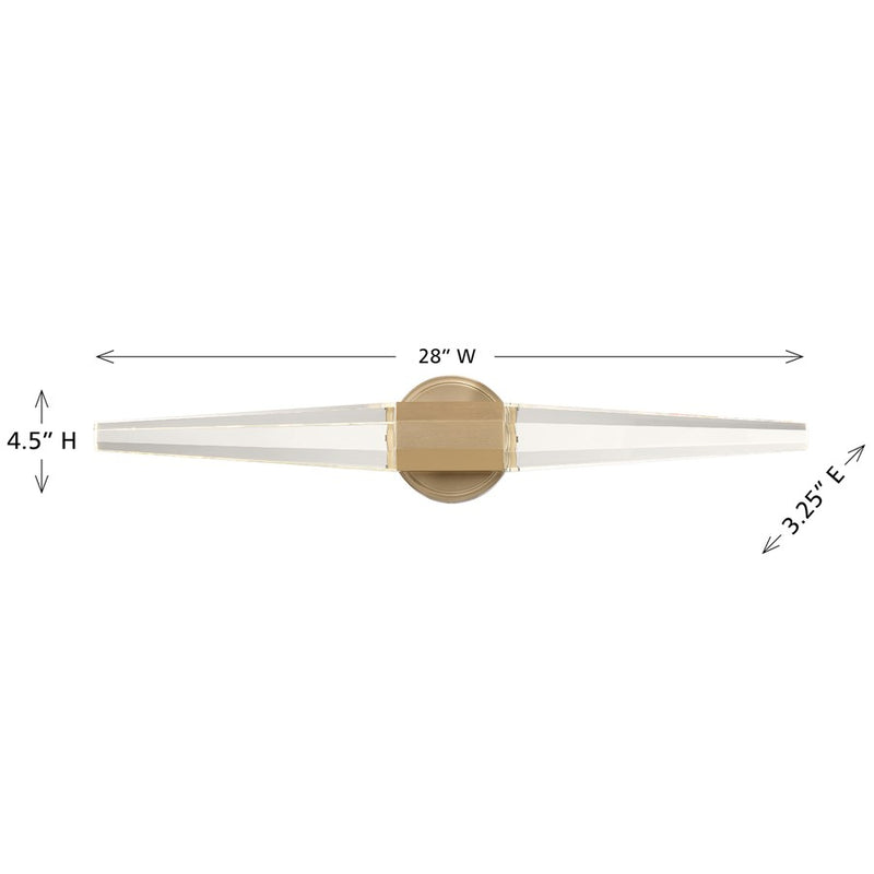 Savoy House Beaumont LED 28" Bath Sconce, Noble Brass