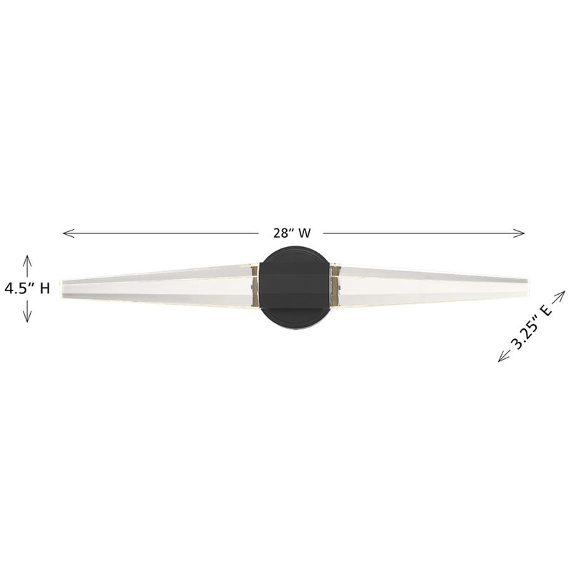 Savoy House Beaumont LED 28" Bath Sconce, Black Lustre