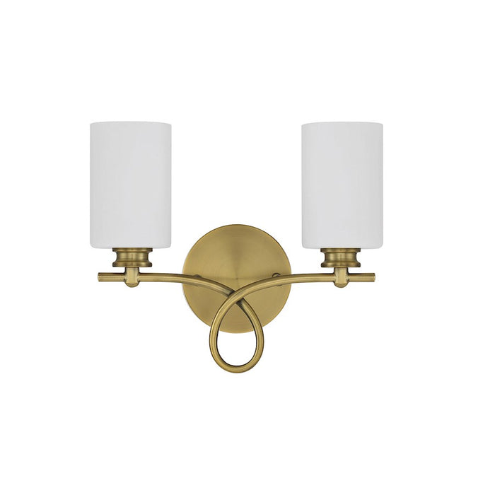 Savoy House Woodbury 2-Light Bathroom Vanity Light, Warm Brass