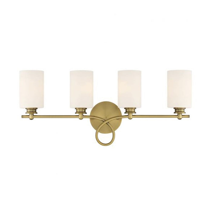 Savoy House Woodbury 4-Light Bathroom Vanity Light, Warm Brass - 8-530-4-322