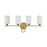 Savoy House Woodbury 4-Light Bathroom Vanity Light, Warm Brass