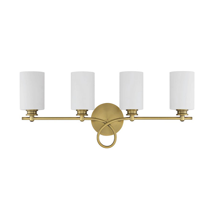 Savoy House Woodbury 4-Light Bathroom Vanity Light, Warm Brass