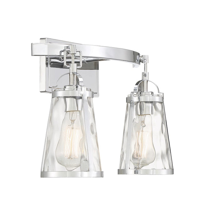 Savoy House Albany 2-Light Bathroom Vanity Light, Polished Chrome