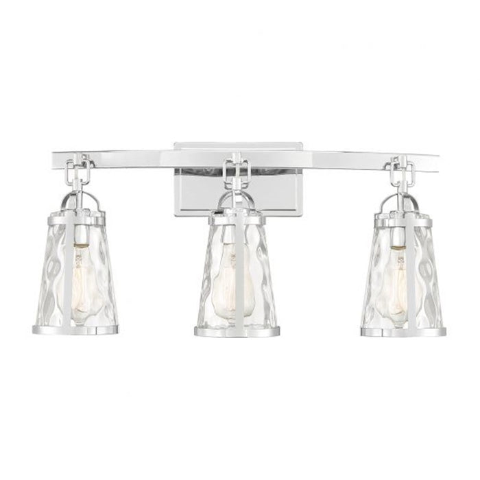 Savoy House Albany 3-Light Bathroom Vanity Light, Polished Chrome - 8-560-3-11