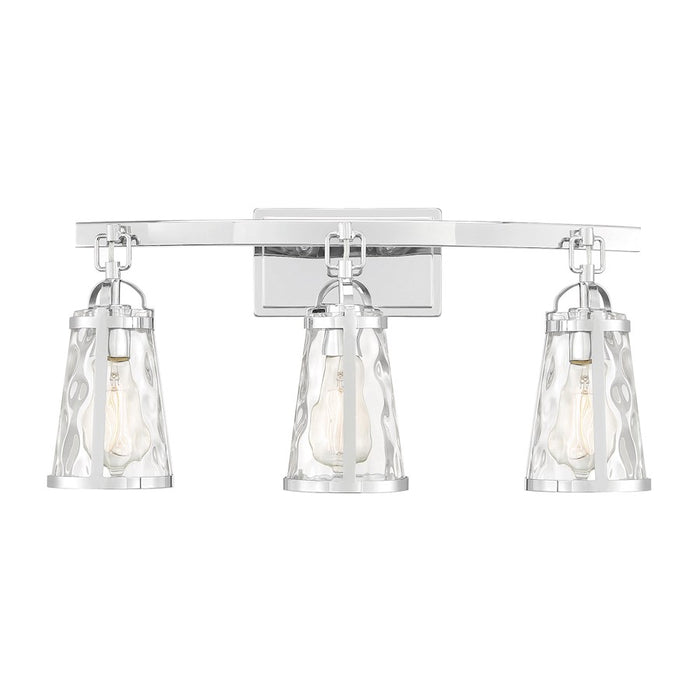 Savoy House Albany 3-Light Bathroom Vanity Light, Polished Chrome