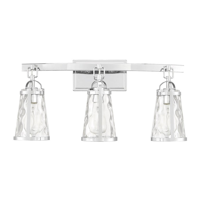 Savoy House Albany 3-Light Bathroom Vanity Light, Polished Chrome