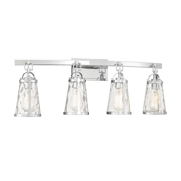 Savoy House Albany 4-Light Bathroom Vanity Light, Polished Chrome