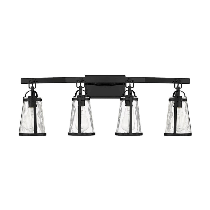 Savoy House Albany 4-Light Bathroom Vanity Light, Black