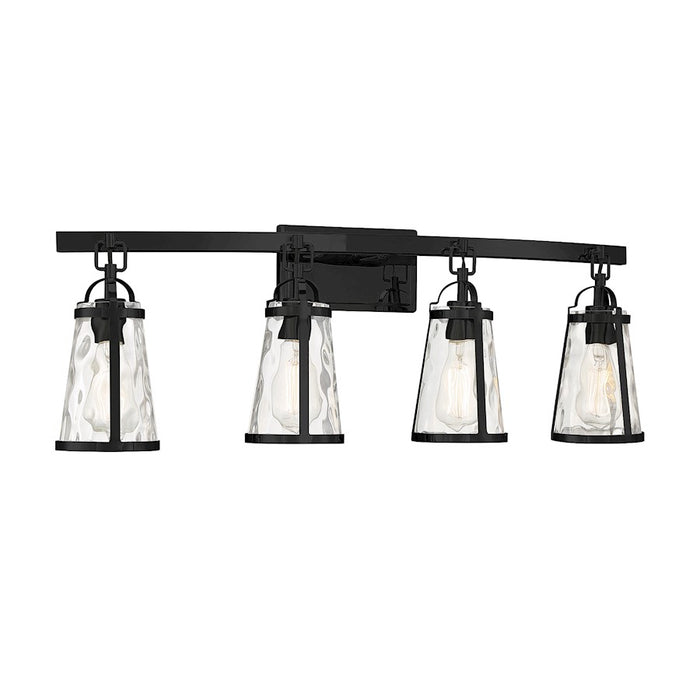 Savoy House Albany 4-Light Bathroom Vanity Light, Black