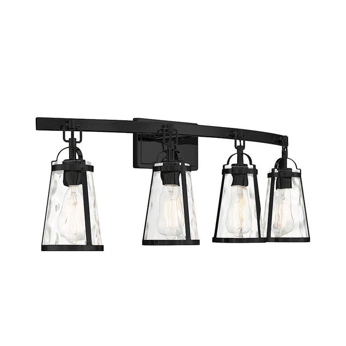 Savoy House Albany 4-Light Bathroom Vanity Light, Black