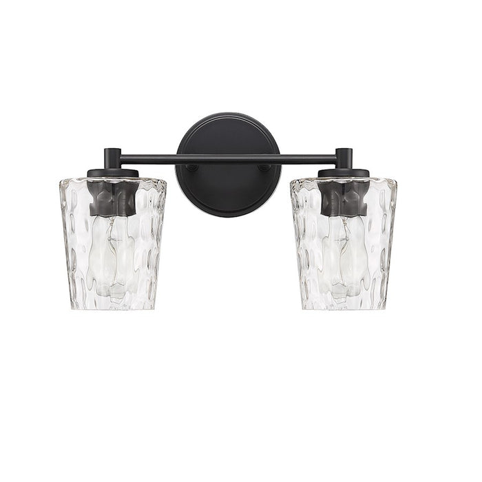 Savoy House Ballas 2-Light Bathroom Vanity Light, Matte Black