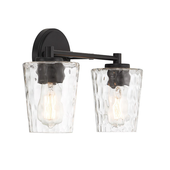 Savoy House Ballas 2-Light Bathroom Vanity Light, Matte Black