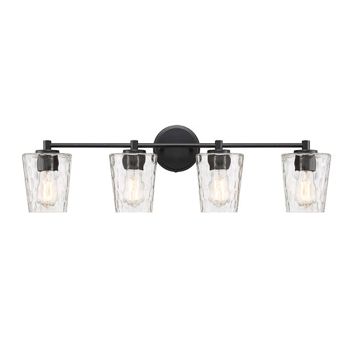 Savoy House Ballas 4-Light Bathroom Vanity Light, Matte Black - 8-5606-4-BK