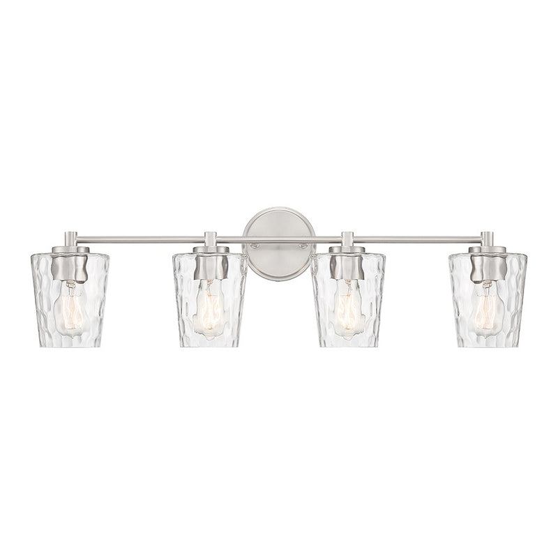 Savoy House Ballas 4-Light Bathroom Vanity Light, Satin Nickel - 8-5606-4-SN