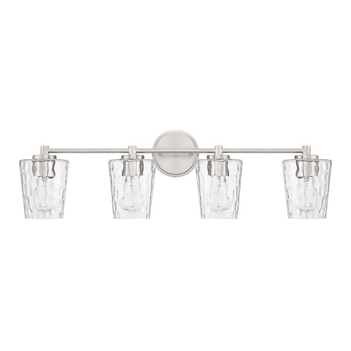 Savoy House Ballas 4-Light Bathroom Vanity Light, Satin Nickel