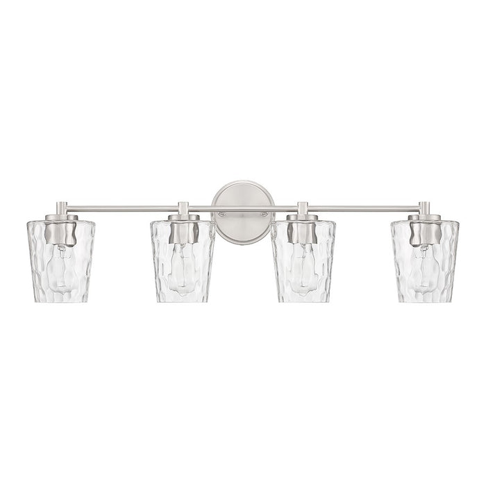 Savoy House Ballas 4-Light Bathroom Vanity Light, Satin Nickel