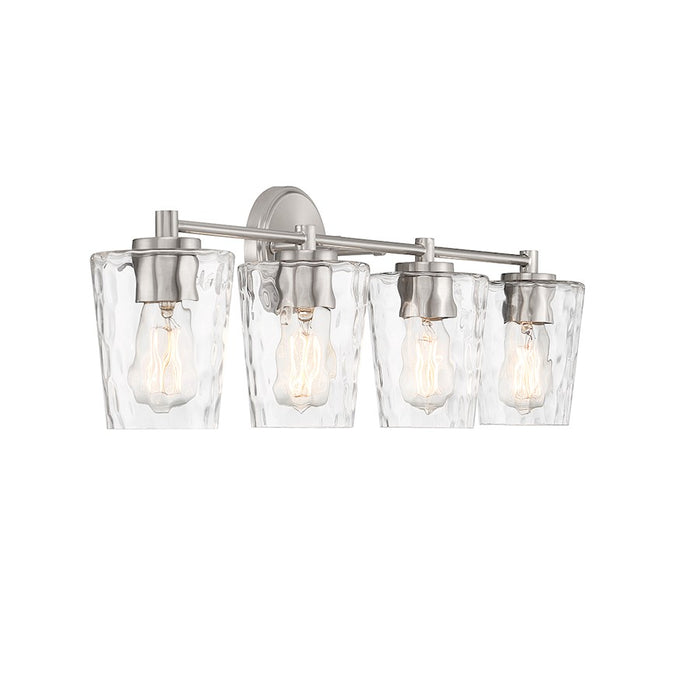 Savoy House Ballas 4-Light Bathroom Vanity Light, Satin Nickel